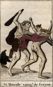Works of Hercules: Hercules killing the Monster Geryon. From “Mythology of Youth” by Pierre Blanchard 1803.