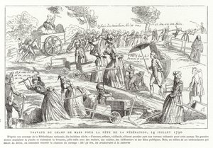Works on the Champ de Mars in Preparation for the Fete de la Federation, Paris, French Revolution, 14 July 1790 by French School