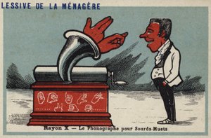 X-rays - phonograph for deaf-mutes by French School