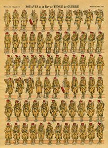 Zouaves, a French Army Infantry unit created in 1830 by General Clauzel for the conquest of Algeria by French School