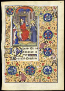 Miniature of Pilate Washing His Hands of the Fate of Jesus, from 