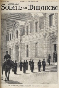 The Dreyfus affair - The captain Alfred Dreyfus leaving the Conseil de guerre - Dreyfus case - Rennes Trial - Alfred Dreyfus leaving the Conseil de guerre (1899) - Le soleil du dimanche of 1899