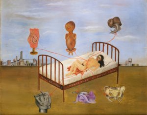 Henry Ford Hospital or The Flying Bed by Frida Kahlo