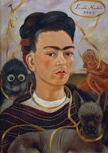 Self-Portrait with Changuito by Frida Kahlo