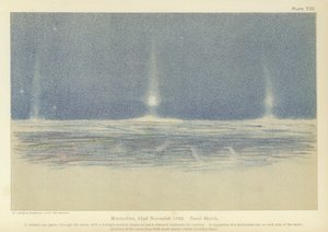 Moonlight, 22 November 1893, pastel sketch by Fridtjof Nansen