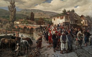 At the Latin Bridge in Sarajevo