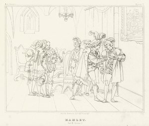 Hamlet, Act III, Scene 2 by Friedrich August Moritz Retzsch