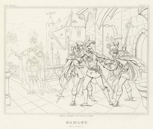 Hamlet, Act I, Scene 4 by Friedrich August Moritz Retzsch