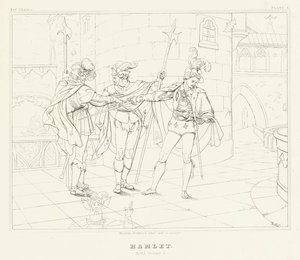 Hamlet, Act I, Scene 5 by Friedrich August Moritz Retzsch