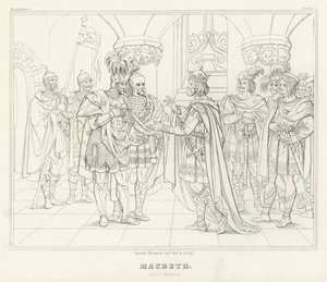 Macbeth, Act I, Scene 4 by Friedrich August Moritz Retzsch