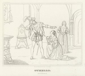 Othello, Act IV, Scene 2 by Friedrich August Moritz Retzsch