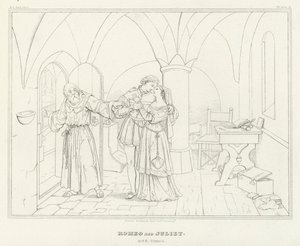 Romeo and Juliet, Act II, Scene 6 by Friedrich August Moritz Retzsch