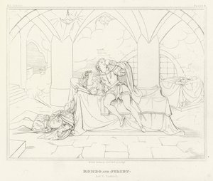 Romeo and Juliet, Act V, Scene 3 by Friedrich August Moritz Retzsch