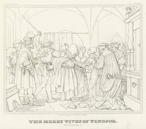 The Merry Wives of Windsor, Act IV, Scene 2 by Friedrich August Moritz Retzsch