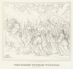 The Merry Wives of Windsor, Act V, Scene 3 by Friedrich August Moritz Retzsch