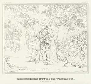 The Merry Wives of Windsor, Act V, Scene 4 by Friedrich August Moritz Retzsch