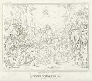 The Tempest, Act III, Scene 3 by Friedrich August Moritz Retzsch