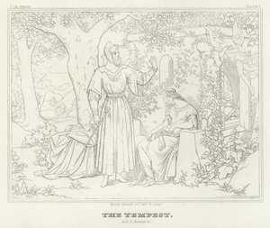 The Tempest, Act I, Scene 2 (engraving) by Friedrich August Moritz Retzsch
