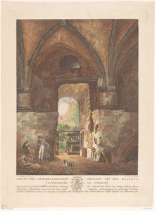 View from the Underground Vault of Vredenburg Castle in Utrecht by Friedrich Christoph Dietrich