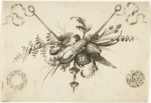 Festoon with Flowers, Leaves, and Fruits by Friedrich Jacob Morisson
