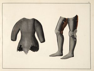 Armour, plate from A History of the Development and Customs of Chivalry, by Dr. Franz Kottenkamp, published by Carl Hoffmann by Friedrich Martin von Reibisch