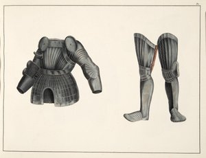 Armour, plate from A History of the Development and Customs of Chivalry, by Dr. Franz Kottenkamp, published by Carl Hoffmann by Friedrich Martin von Reibisch