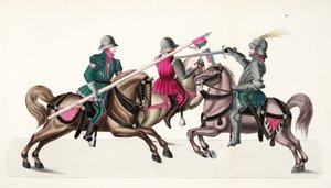 Three Knights at a Tournament, Plate from 