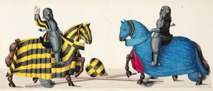 Two Knights at a Tournament, plate from 