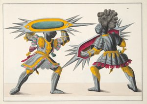 Two knights fighting (plate from 