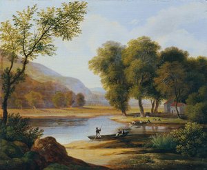 Boatman in Landscape