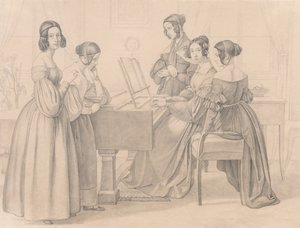 Musicale at the Prellers by Friedrich Preller