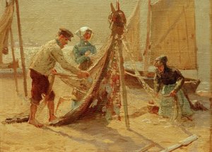The Net Menders by Friedrich Raupp