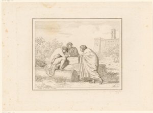 Three Young Men by Friedrich Rehberg