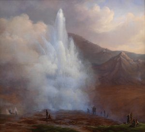 The Eruption of the Great Geyser in Iceland in 1834