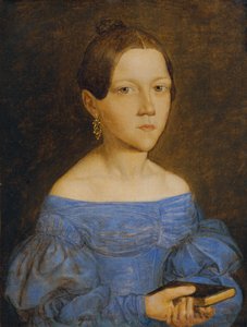 Bust of a Young Girl in a Blue Dress