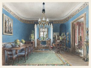 The Blue Room, Schloss Fischbach by Friedrich Wilhelm Klose
