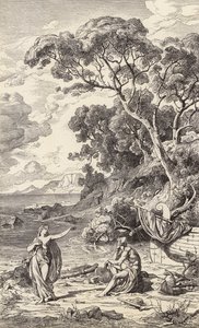 Odysseus and Calypso by Friedrich the Elder Preller