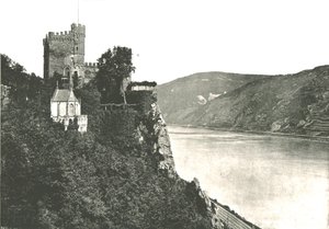 Rheinstein Castle on the River Rhine, Germany by Frith and Co