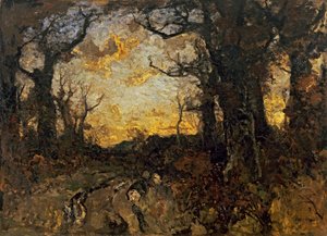 Evening in the Forest by Fritz Baer