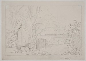 Landscape with a Well in the Foreground by Fritz Petzholdt