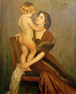 Lady with Child by Fritz Rhein
