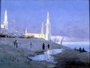 Sunset on the Nile by Fritz Staehr Olsen