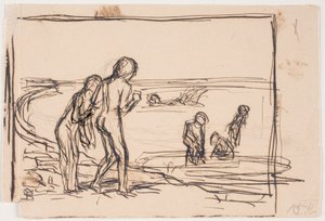Bathing Children on the Beach by Fritz Syberg