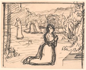 Then the Mother Folded Her Hands, Fell to Her Knees... by Fritz Syberg