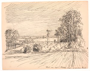 The hay was raised in stacks down in the green meadows