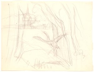 Landscape with a Swan Taking Off