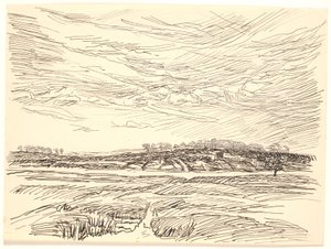 Landscape with Fields by Fritz Syberg
