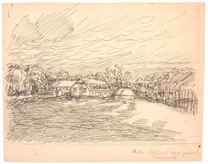 In the Middle of the Sunshine Lay an Old Manor House by Fritz Syberg