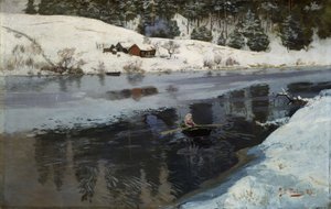 Winter at the River Simoa by Fritz Thaulov