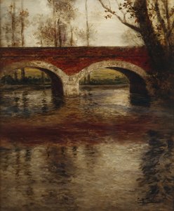 A River Landscape with a Bridge